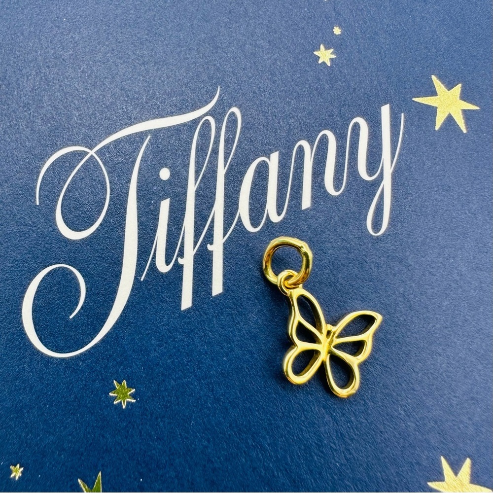 RARE Tiffany & Co. 18K Yellow Gold Butterfly Charm with Packaging